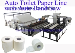 Economical Toilet Paper Bathroom Tissue Automatic Rewinder Converting Processing Line