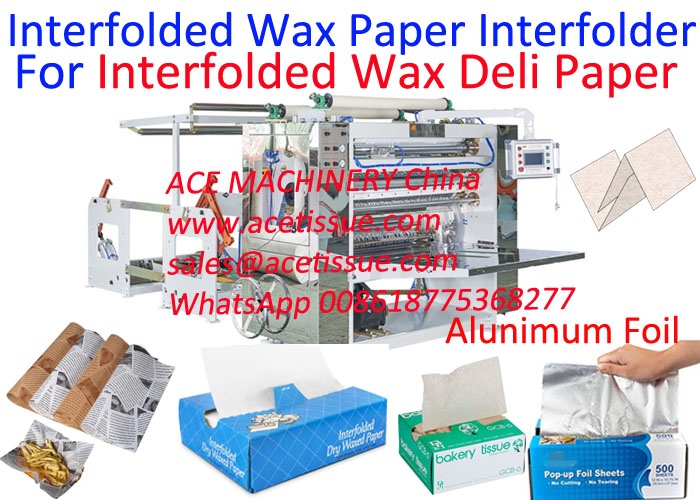 Interfolded Wax Paper Interfolding Machine for Deli Paper & Bakery Tissue