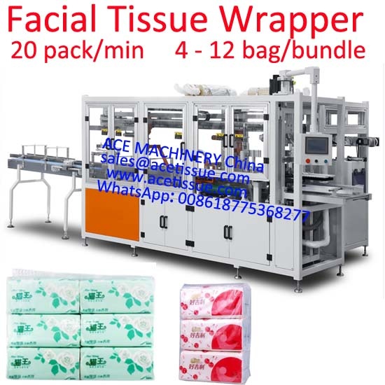 Fully automatic facial tissue packing machine 25 bundle/mi