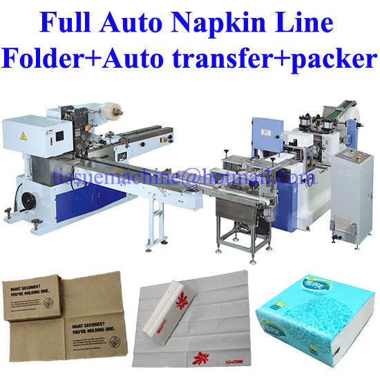 fully automatic paper napkin line with auto transfer