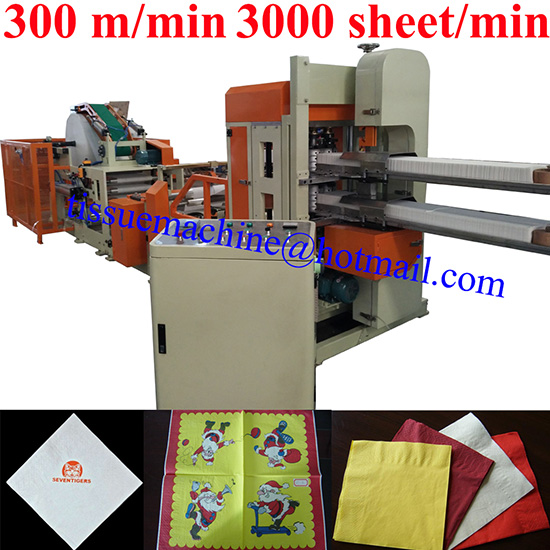 3600 sheet/min Tabletop Xpressnap Tallfold Dispenser Napkin Machine for Converting Folding Embossing Cocktail Beverage Luncheon tissues