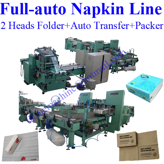Full Auto Paper Napkin Production Line Auto Transfer to Packing