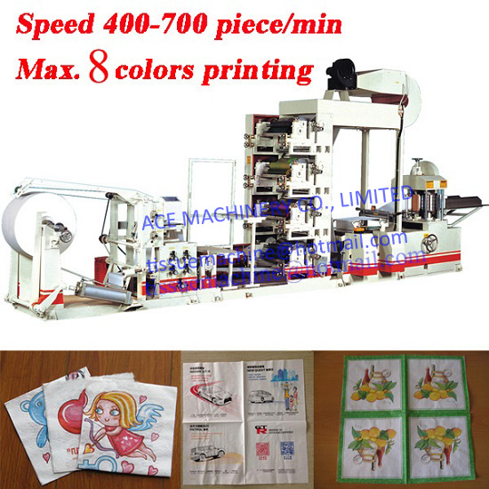 Napkin Paper Machine with 4 Colors Printing