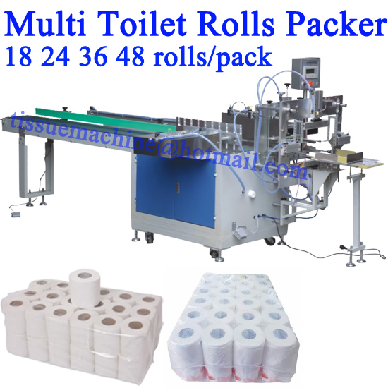 18 24 36 48 Rolls per Pack Multi Toilet Paper Bathroom Hygienic Tissue Bundle Packing Wrapping Machine