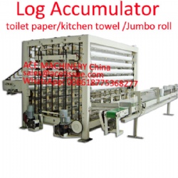 Log Accumulator for toilet paper kitchen towel jumbo roll tissue