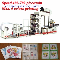 6 Colors High Quality Multi colors Flexo Printing Tissue Paper Napkin Machine