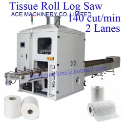 Automatic 2Lanes Toilet Paper and Kitchen Towel Log Saw