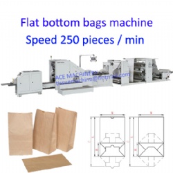 Flat Bottom Food Paper Bag Making Machine