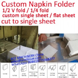 custom 1/2 v fold single flat sheet paper napkin making machine