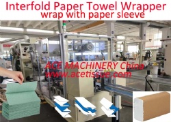 Máquina de embalaje de toallas de papel totalmente automática con papel de plástico o kraft